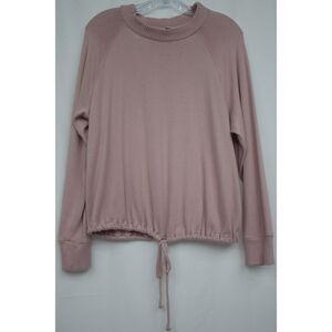 A New Day Blush Pink Drawstring Hem Sweatshirt Size M